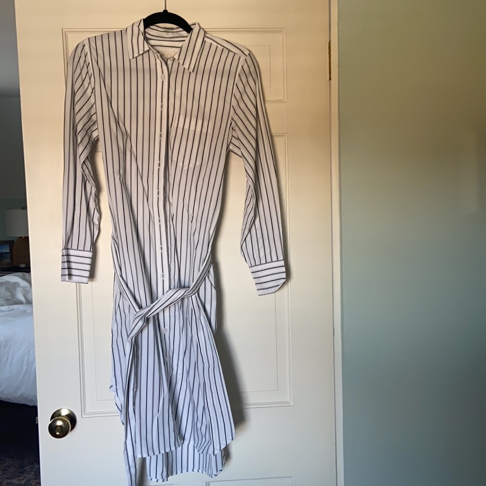 J Crew NEW Classic Crisp Crisp Cotton Poplin Shirtdress Work Dress
